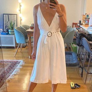 One Teaspoon White Belted Jumpsuit Size Small